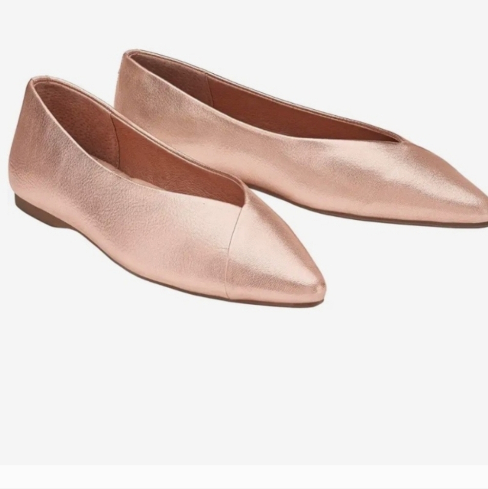 Birdies The Goldfinch Ballet Flats in Rose Gold Size 9